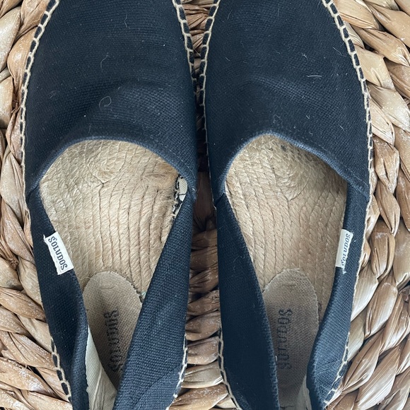 Soludos womens size 8 smoking slipper. Black canvas - Picture 5 of 6